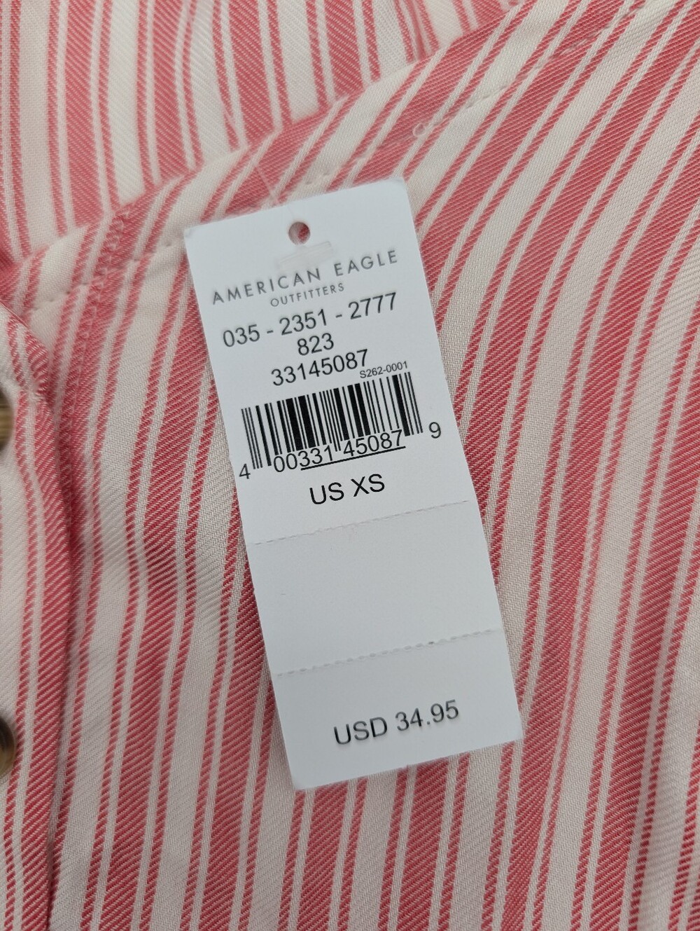 American Eagle Outfitters Striped Front Tie Button Down Top - Picture 3 of 6